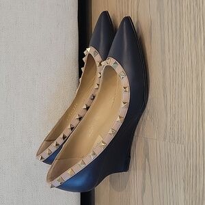 Valentino Rockstud Wedge Pumps